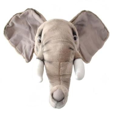 Imagem de Cabeça de Pelúcia de Parede   Elefante George  Wild & Soft