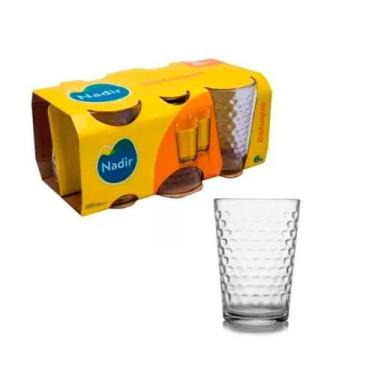 Imagem de jogo 6 Copo Batuque  Vidro Nadir 265ml Suco Agua Drink Café - Nadir Fi