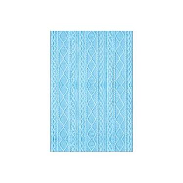 Imagem de Painel De Festa Vertical 1,50 x 2,20 -  Efeito Tricô Aran Azul Claro 0