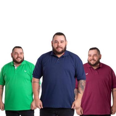 Imagem de 3 Camisa Polo Plus Size Uma Semana de Estilo e Conforto  Compre e Econ