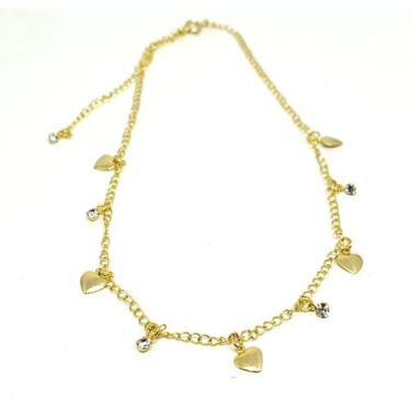 Imagem de Colar Folheado A Ouro 18k Corações e Pontos De Luz - SUGGESTIONE