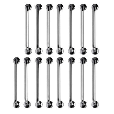 Imagem de Barra de Apoio 60cm Aço Inox Kit 15 Unidades Acessibilidade Idoso Criança Gestante Deficiente Suporte Banheiro Box Segurança Corrimao Escada