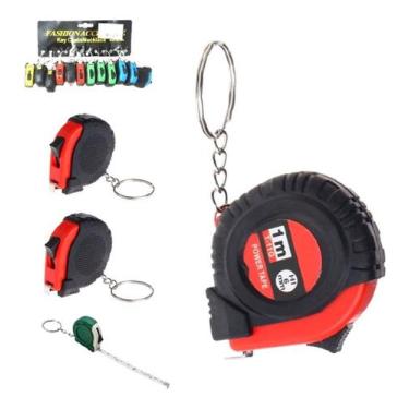Imagem de Kit 80 Mini Chaveiro Trena 1metro  Lembrança  Colorido - r&c