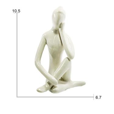 Imagem de Enfeite Mulher Yoga de Ceramica para Decoracão - Casa das Essências SS