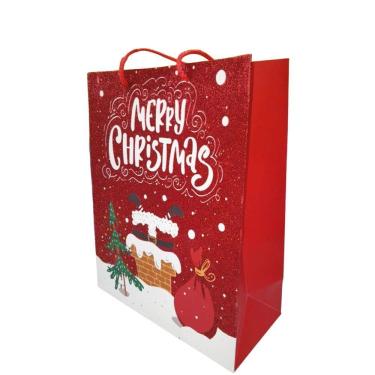 Imagem de Sacola-Embalagem Presente 32x26x10cm N2404070 Natal 2-Quanhe Sacola/Embalagem Presente 32x26x10cm N2404070 Natal 2-Quanhe