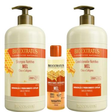 Imagem de Kit Mel Nutritivo Bio Extratus Preenchimento Capilar 3 Itens