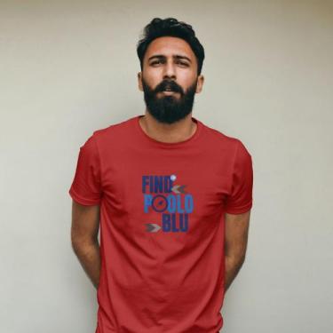 Imagem de Camisa Camiseta Masculina Polo Blu Find Malha Algodão do P ao G1, Verm