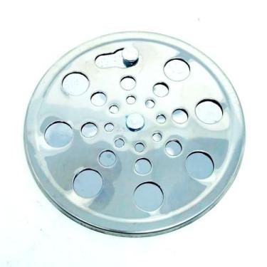 Imagem de Tampa P/ Ralo Grelha Redonda 10cm Abre/ Fecha Cromado - Montelar Acaba