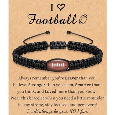 Imagem de Presentes de futebol para meninos de 8 a 12 anos, coisas legais para meninos adolescentes - Pulseira, meias de aniversário, presentes de Natal, 5.5" to 10", Plástico, Sem Pedra Preciosa