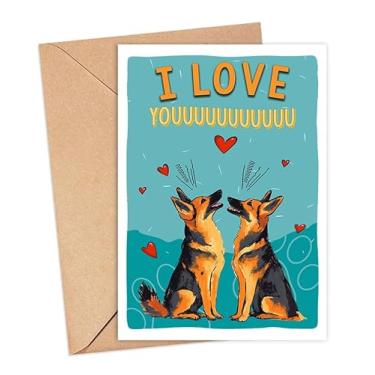 Imagem de Cartão de pastor alemão, cartão de aniversário de pastor alemão engraçado, cartão de aniversário de cachorro, para marido, para esposa, namorada, namorado, cartão para donos de cães, presentes para