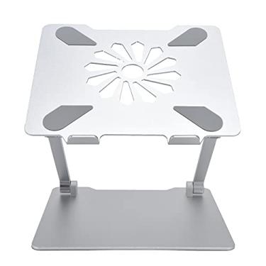 Imagem de Suporte para laptop Vomeko, suporte para laptop em liga de alumínio, suporte para computador riser, suporte para computador portátil, suporte de resfriamento riser prata