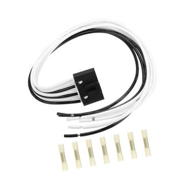 Imagem de A ABSOPRO Chicote de fios de plugue soprador Pigtail 7 fios, conector de resistor de motor de ventilador 14AWG, para GMC Sierra 1500 1999-2005, plástico, 645-702, preto, 1 conjunto de substituição de
