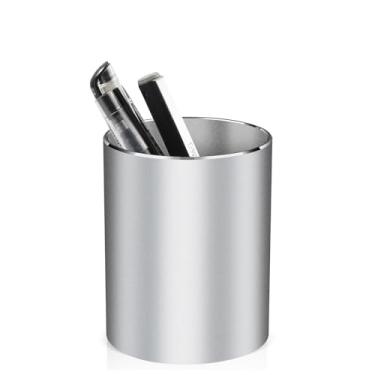 Imagem de hongQue Pen Holder, , Cute Marble Pattern Desk Organizer Makeup Brush Holder for Girls,Women, Office and Home use (silver)