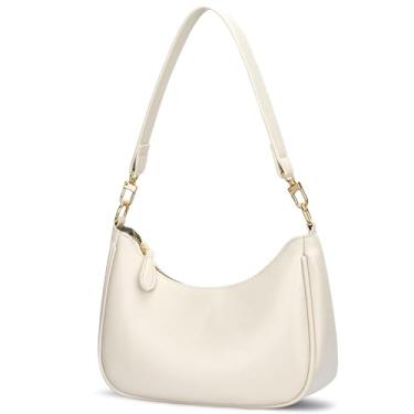Imagem de KKXIU Bolsa de ombro feminina fofa Hobo bolsas e bolsas retrô clutch underarm, Bege, Small