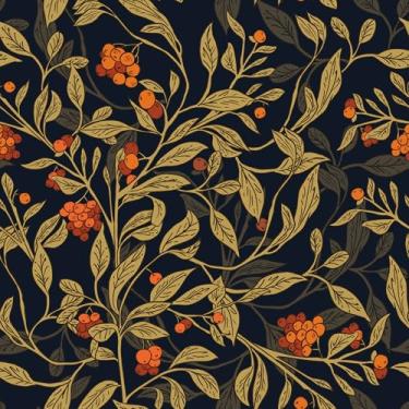 Imagem de VOLEAAR Papel de Parede Floral Preto Amarelo Dourado, Papel Contact Boho, Papel Contact, Backsplash de Balcão de Gabinete de Pvc Faça Você Mesmo, Removível, Amigável para Locatários, 17,5 Pol.x32,8 Pé