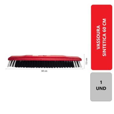 Imagem de 1 Unidade Vassoura De Pelo Sintético Macia 60cm Grande Multiuso Limpez