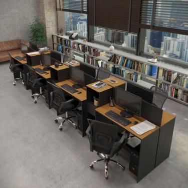 Imagem de Estação de Trabalho 8 Lugares Smart Office 8 Mesas 6 Armários Livreiro