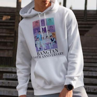Imagem de Moletom Com Capuz Bts10th Anniversary Integrantes Bangtan Boy Grupo Kp