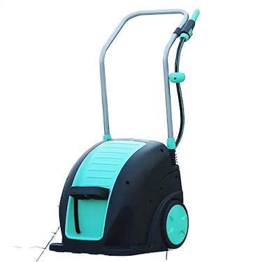 Imagem de Suporte de mangueira de água resistente, carrinho de mangueira de jardim com mangueira de 30 m e bocal pulverizador, particularmente estável, carrinho de carretel de mangueira móvel com rodas,
