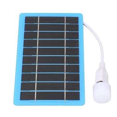 Imagem de Painel Solar Portátil de 5V Painel Solar Pequeno de 5W Estação de Energia USB Carregador de Painel Solar Portátil Com Luz Branca para Acampamento Ao Ar Livre, Caminhada, Pesca,