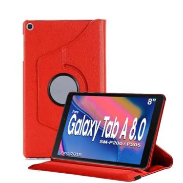Imagem de CAPA CASE PARA TABLET SAMSUNG GALAXY TAB A8 S-pen De 8" Sm-P200 Sm-P205 ANO 2019 - ALAMO (VERMELHO)