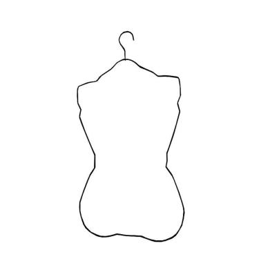 Imagem de Cabide Para Maio Infantil Preto- 52 x 32 cm