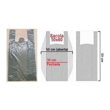 Imagem de Sacola Plástica Reciclada Reforçada 50X60 Pacote 5Kg - Salix