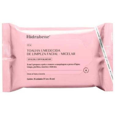 Imagem de Toalha umedecida de limpeza facial hidrabene vegano 25 un