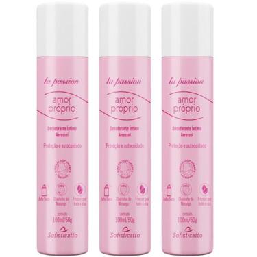 Imagem de Kit 3 Desodorante Intimo Feminino Morango Amor Proprio - Sofisticatto
