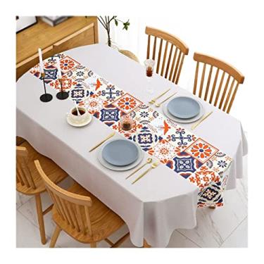 Imagem de Toalha de mesa impermeável para festa de aniversário de casamento, toalha de mesa retangular, mesa de jantar em casa, decoração de mesa de centro (cor: 8 especificações: 120 x 180 cm)