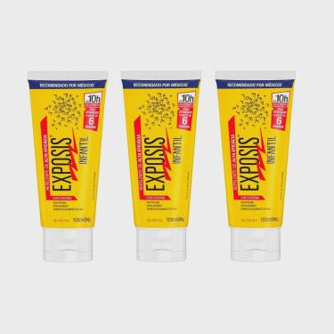 Imagem de Kit 3 Repelente Exposis Infantil Gel 100ml Cada
