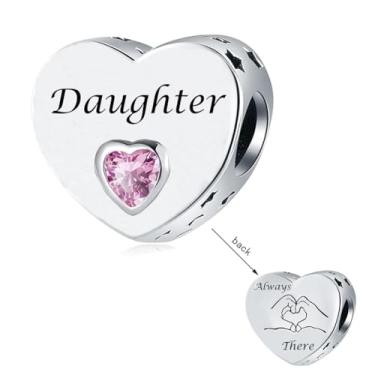 Imagem de NanMuc Always in Heart Mom Sister Grandma Daughter Wife Best Friend Charm Compatível com Pandora Charms Bracelet, Small, Cobre, Sem Pedra Preciosa