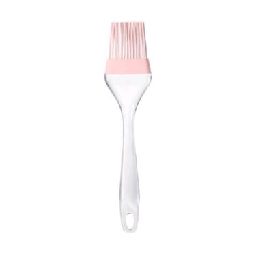 Imagem de Pinceis Silicone Cabo Transparente 22cm Rosa - UZ - UZ UTILIDADES