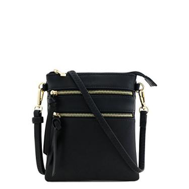 Imagem de Isabelle Bolsa transversal pequena e funcional com vários bolsos, Preto, One Size