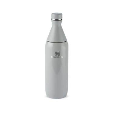 Imagem de Stanley - Garrafa térmica Slim Bottle para água e bebidas frias, colarinho removível para adicionar gelo, à prova de vazamentos, aço inoxidável, 591 ml, Pomelo Gloss