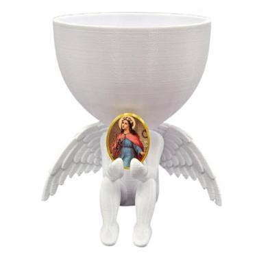 Imagem de Anjo da Guarda Anjinho Santa Filomena Vasinho Decoração - Point da Fe