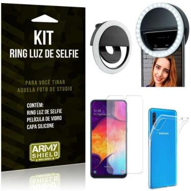 Imagem de Ring Luz de Selfie Samsung Galaxy A50 Flash Ring + Capa Silicone + Pel