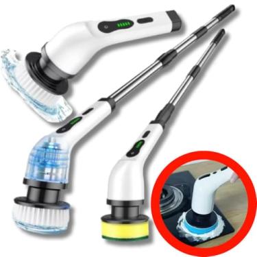 Imagem de Escova 9 Em 1 Recarregável De Limpeza Ajustável Janela Banheiro E Cozinha