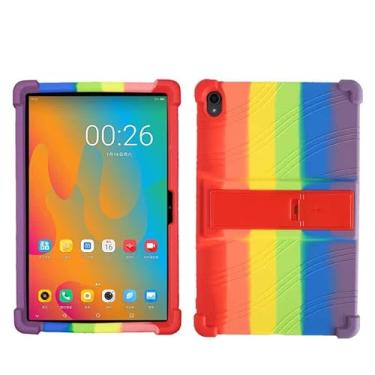 Imagem de QYiiD Capa para tablet ALLDOCUBE iPlay 40 de 10,4 polegadas, capa protetora de silicone leve para crianças macia contra choque para iPlay 40, arco-íris