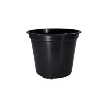 Imagem de Vaso De Planta Plástico Decorativo 8,5x10,5cm Pequeno Mesa Orquidea Flores Horta Mesa De Jantar (4, Preto)