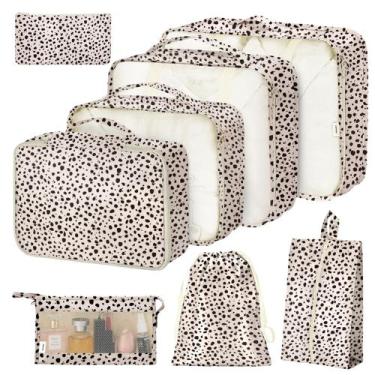 Imagem de Conjunto de cubos de embalagem com 8 peças para malas Leopard - Hatisa