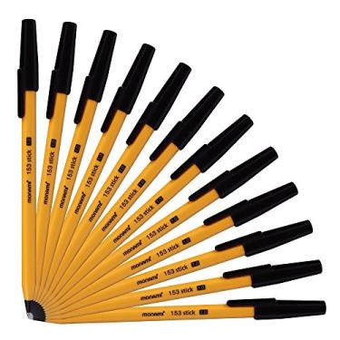 Imagem de Caneta esferográfica Monami 153 Sticks 1,0 mm caixa dúzia (tinta preta)