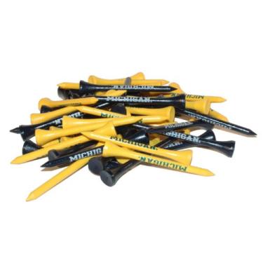 Imagem de Team Golf NCAA Michigan Wolverines Pacote com 50 camisetas de golfe de 6,5 cm, pacote com 50, tamanho regular, de equipes