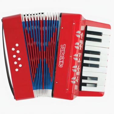 Imagem de Acordeon Sanfona Turbinho Vermelho 17 Teclas 8 Baixos - Turbo