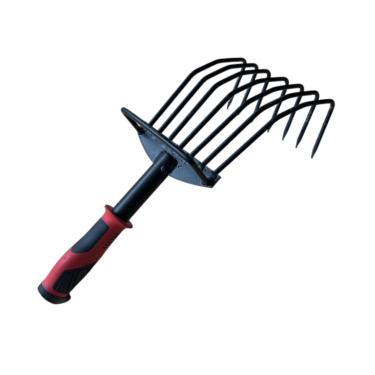 Imagem de IEUDNS Ancinho de mão, ancinho de jardim portátil, cultivador de solo manual com cabo ergonômico versátil para soltar solo, gramado, fazenda