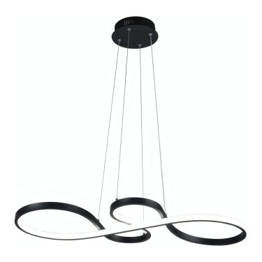 Imagem de Lustre Pendente Led Design Moderno 40W Luxo 3 Em 1 Bivolt Cor:Preto