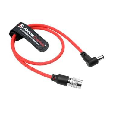Imagem de Alvin's Cables Cabo de alimentação ultraflexível Hirose 4 pinos macho para ângulo reto CC 5,5 mm x 2,5 mm para câmera de cinema Blackmagic 4k, para dispositivos de som 633|644|688, gravador ZOOM F8