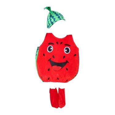 Imagem de Vaveren Fantasia infantil de melancia, fantasia de fruta para festa de Halloween, dramatização de feriado, S