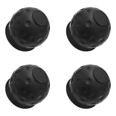 Imagem de QQWD 4 peças de capas universais para engate de reboque, protetor de bola de engate de reboque de borracha de 5 cm à prova d'água, acessórios de engate de carro, tampa de luva de reboque de