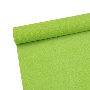 Imagem de ODETOJOY Rolo De Papel Crepom Premium 70G Para Fazer Flores, Branco, Verde, Rosa, 25 Cm Largura, 2,4 M Comprimento (Verde-Grama)